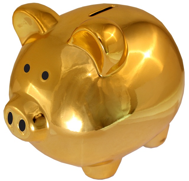 Tags: piggy bank, golden bank note, save up Tags: piggy bank, golden bank note, save up